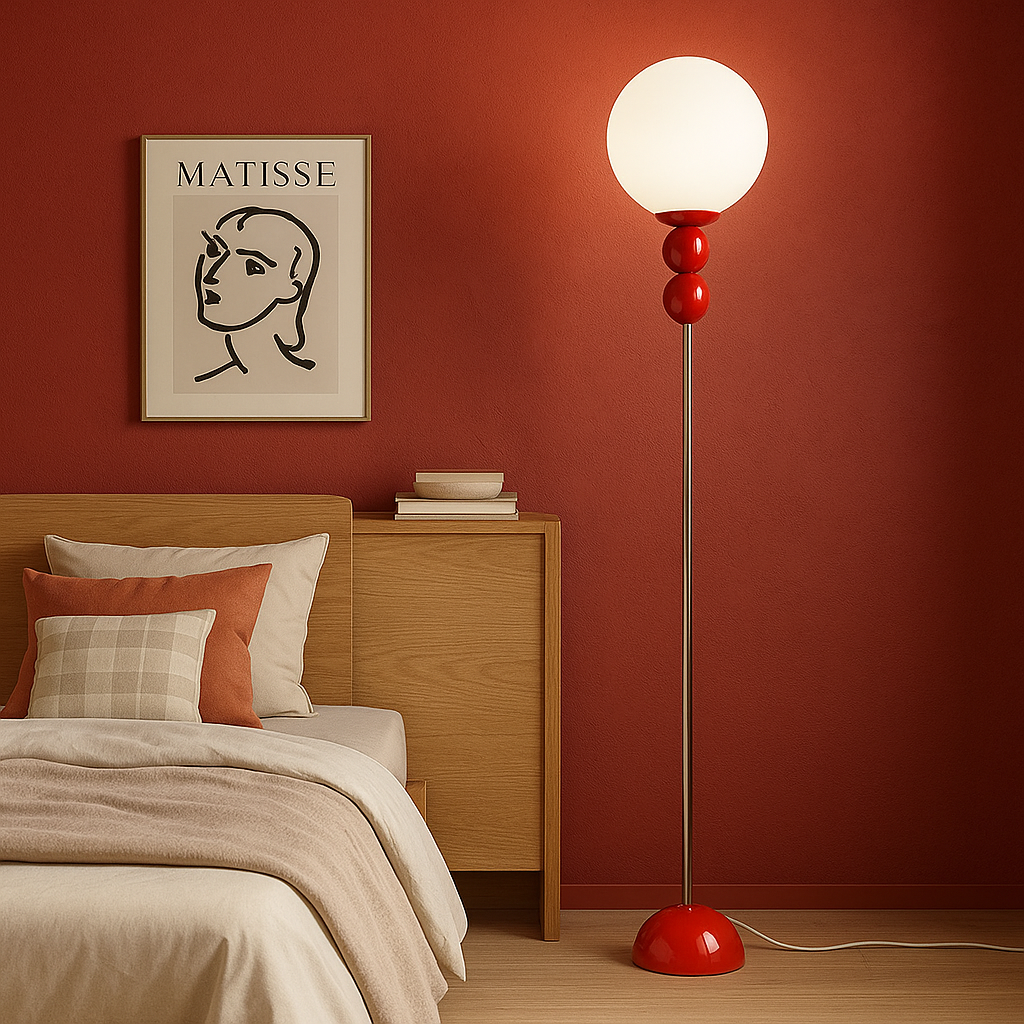 Modern Floor Lamp | Minimalist Design with Opal Glass Shade for Living Room 3