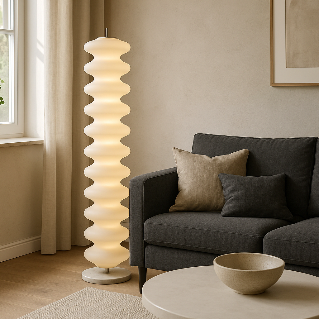 Modern Floor Lamp | Scandinavian Design with Warm LED Lighting for Living Room 0