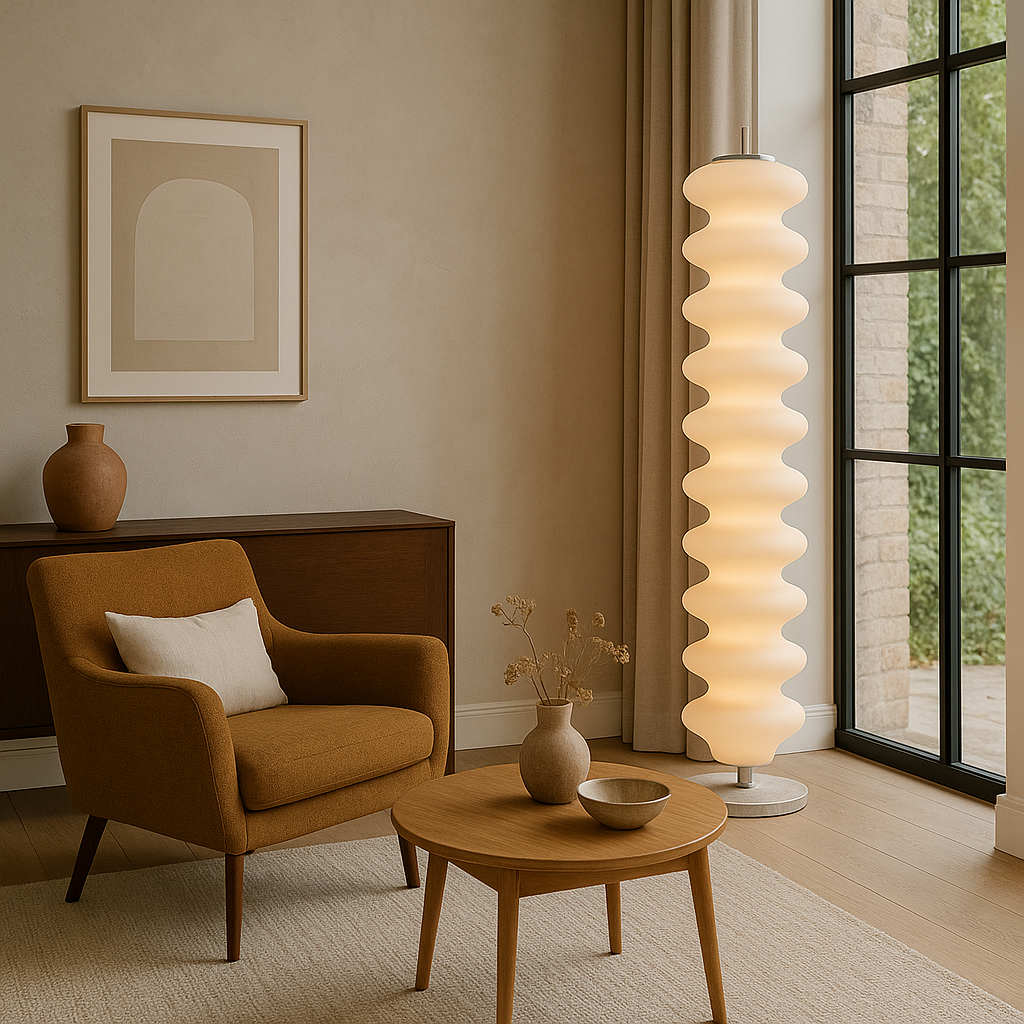 Modern Floor Lamp | Scandinavian Design with Warm LED Lighting for Living Room 3