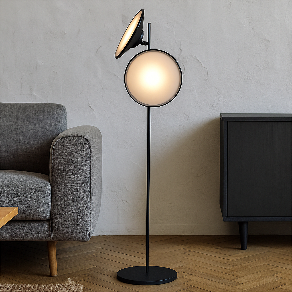 Modern Floor Lamp | Sleek Iron Frame with Soft LED Lighting for Living Room 3