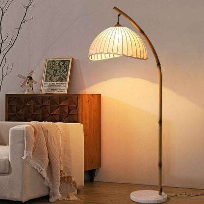 Modern Floor Lamp | Stylish Bamboo Design with Warm LED Light 0