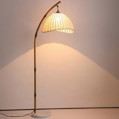 Modern Floor Lamp | Stylish Bamboo Design with Warm LED Light 3