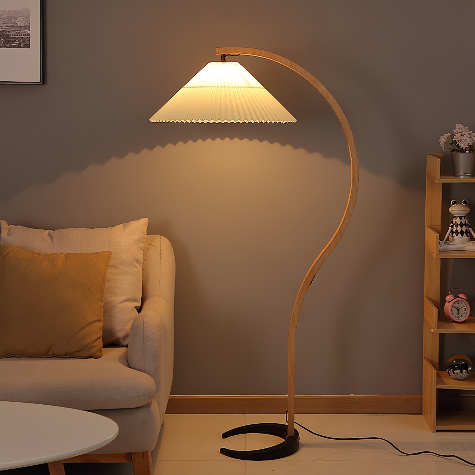 Modern Floor Lamp | Unique Wood and Metal Design for Living Room 7