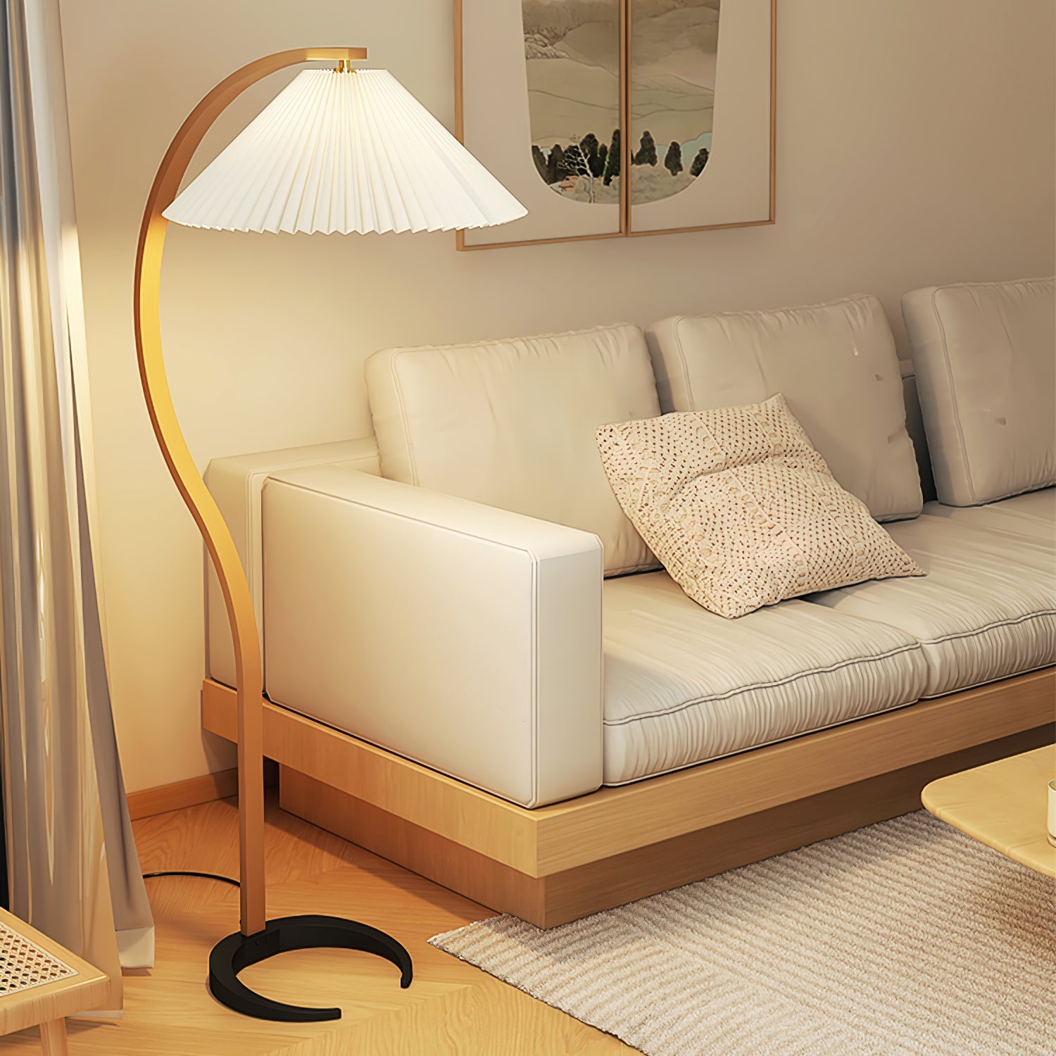 Modern Floor Lamp | Unique Wood and Metal Design for Living Room 8