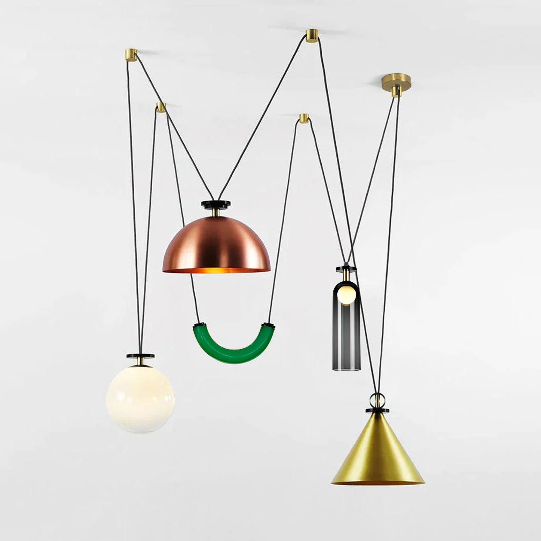 Modern Geometric Chandelier | Versatile Modular Design with Adjustable Height 18