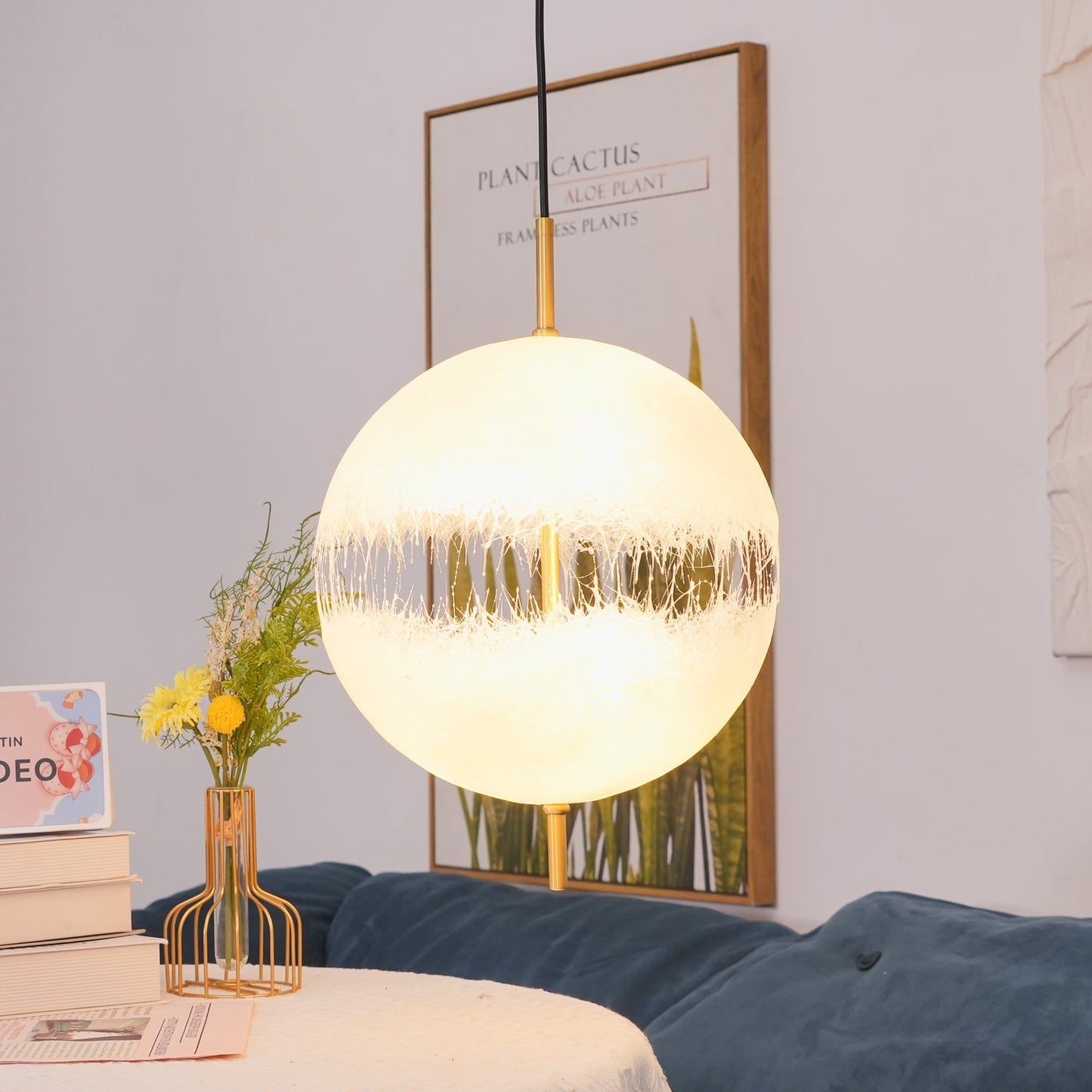 Modern Glass Pendant Light | Adjustable Height for Elegant Spaces 6