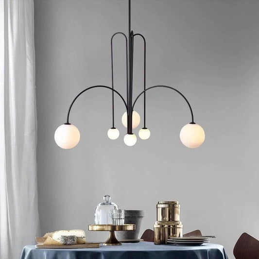 Modern Glass Pendant Light | Elegant Design with 6 LED Heads 5