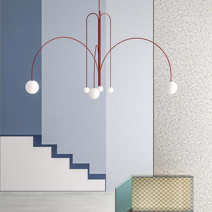 Modern Glass Pendant Light | Elegant Design with 6 LED Heads 8