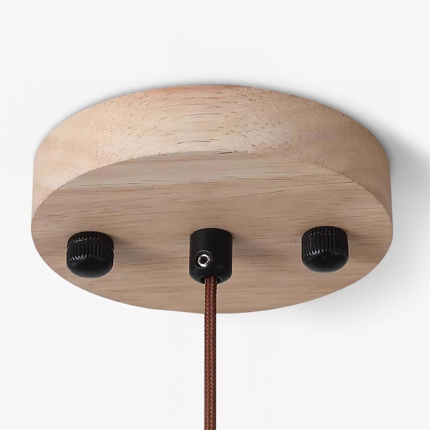 Modern Globe Pendant Light | Natural Travertine and Wood Design 3