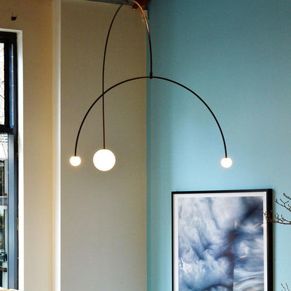Modern Gold Chandelier | Elegant Minimalist Design with Warm LED Lighting 4