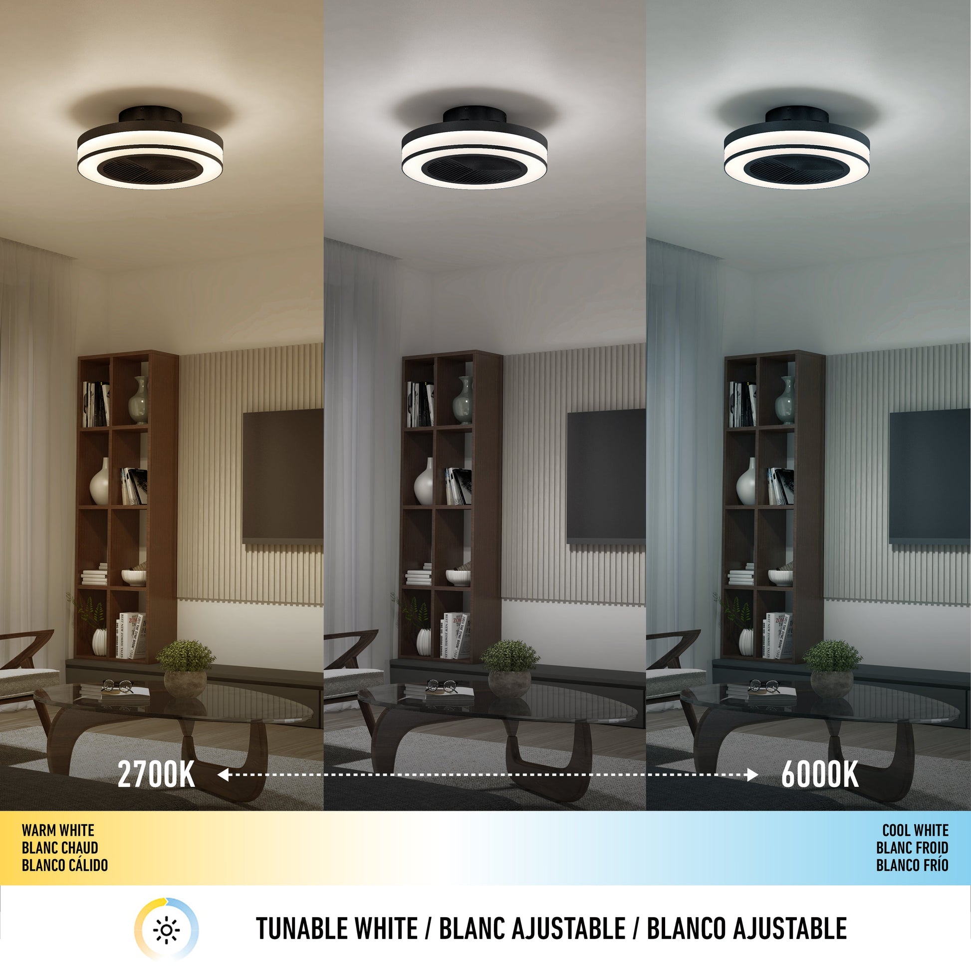 Modern LED Ceiling Fan | 19.4 in. with Remote Control & Adjustable Light 5