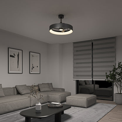Modern LED Ceiling Fan | 23-Inch Flush Mount with Lights & Remote Control 1