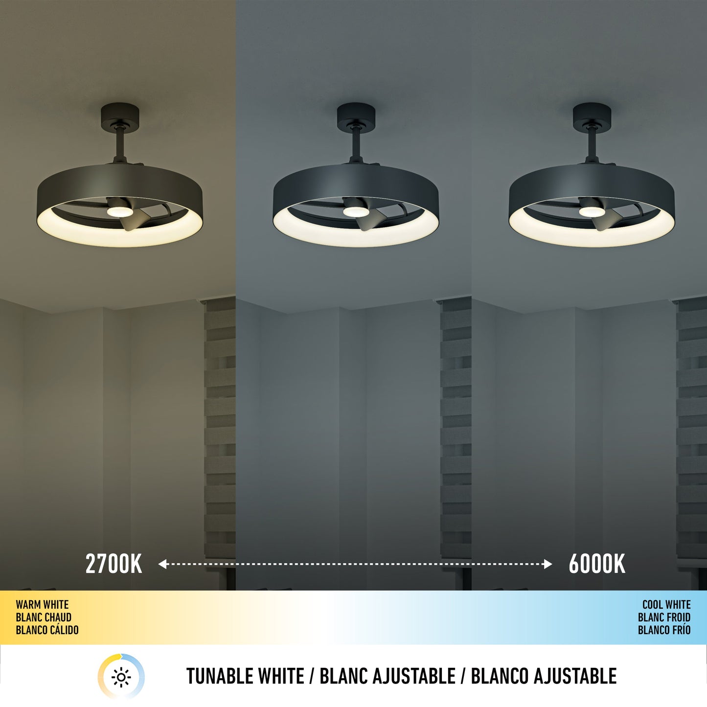 Modern LED Ceiling Fan | 23-Inch Flush Mount with Lights & Remote Control 5