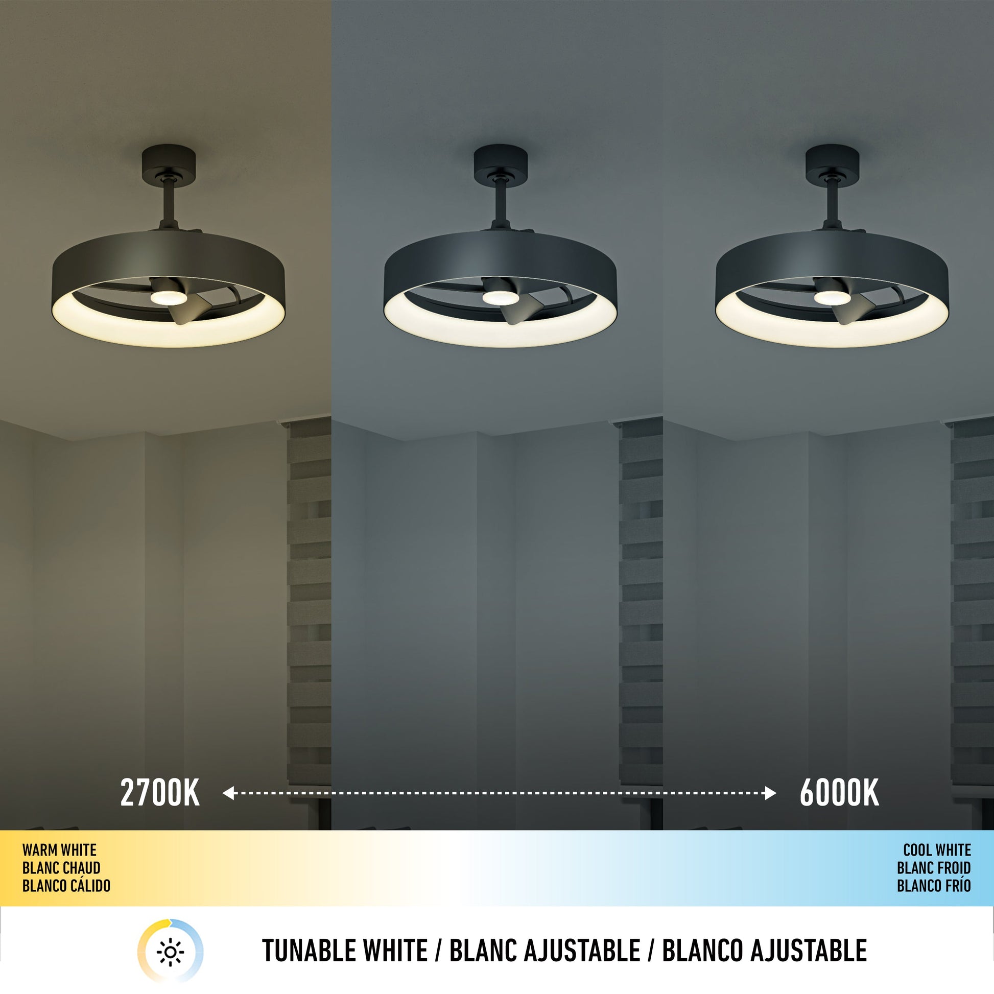 Modern LED Ceiling Fan | 23-Inch Flush Mount with Lights & Remote Control 5