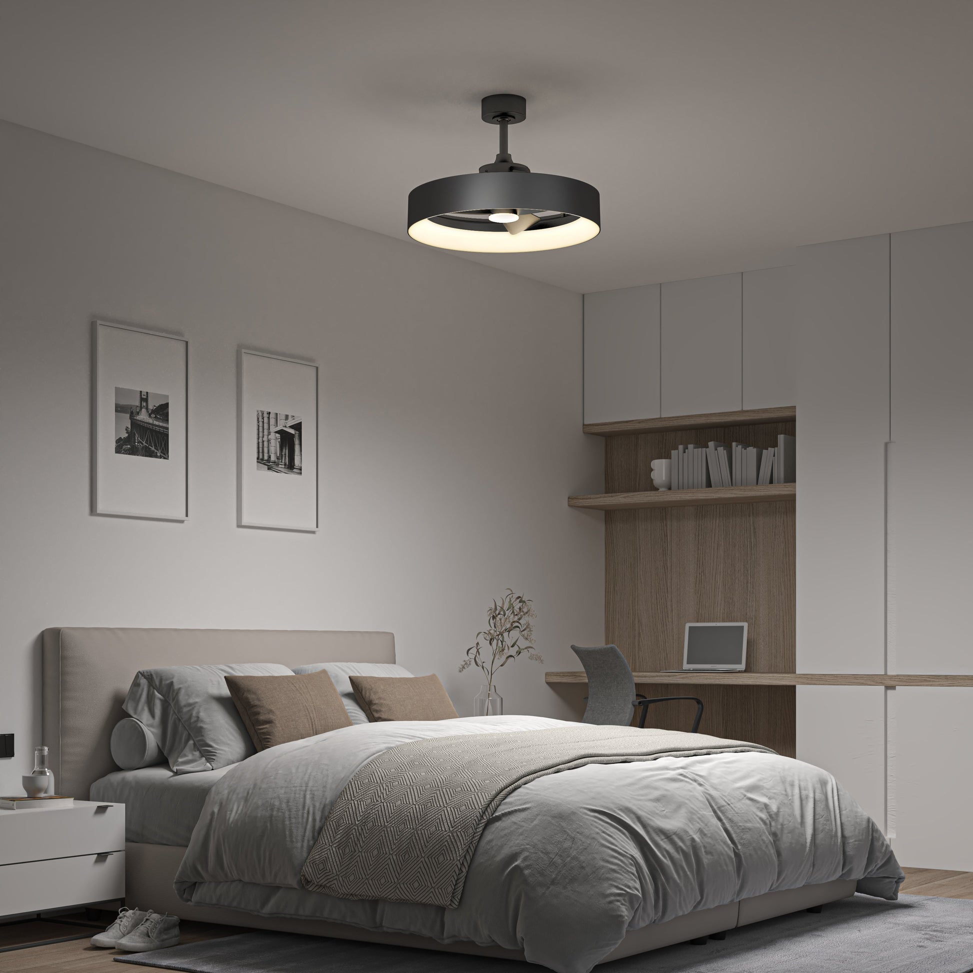 Modern LED Ceiling Fan | 23-Inch Flush Mount with Lights & Remote Control 8