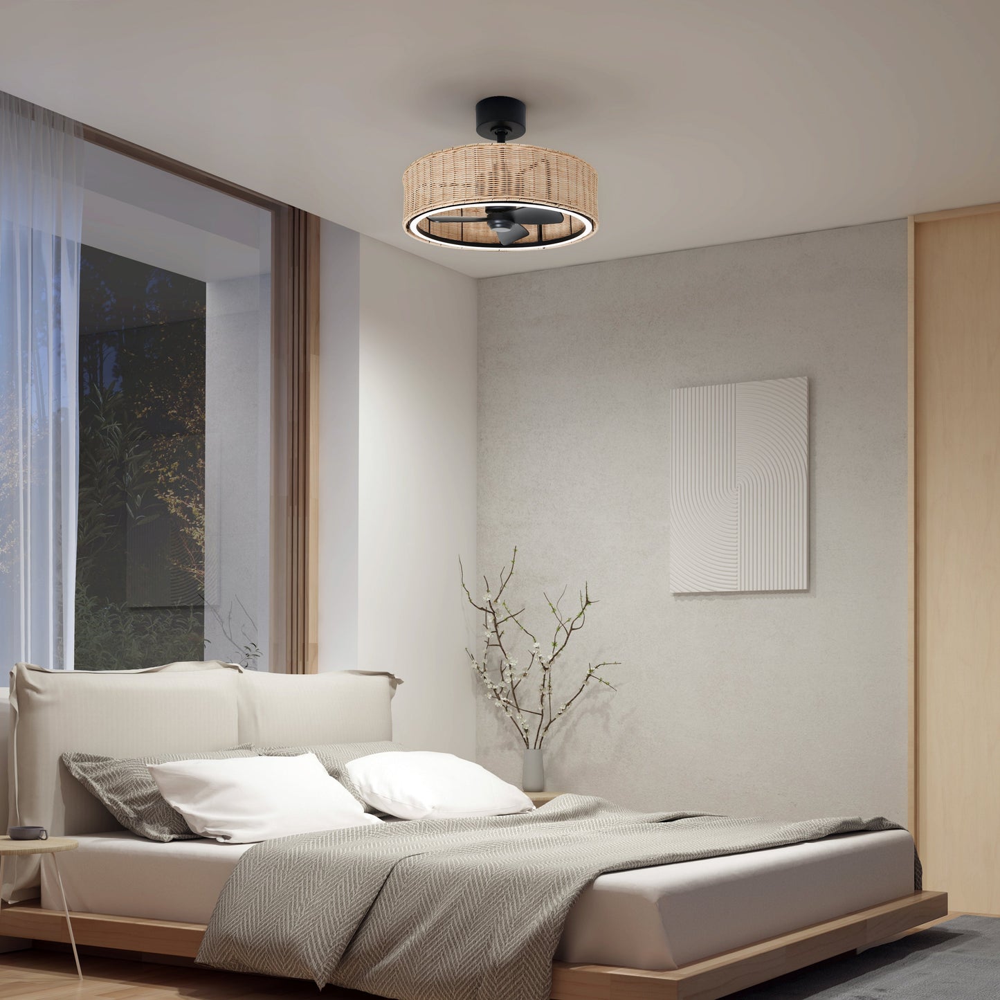 Modern LED Ceiling Fan | 24-Inch with Remote Control & 3 Speed Settings 1