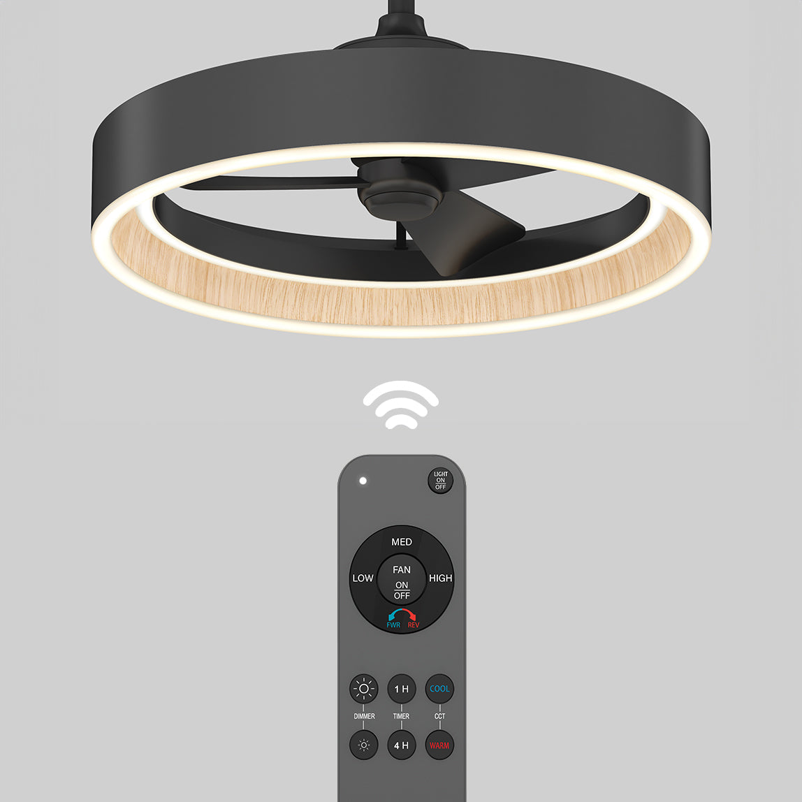 Modern LED Ceiling Fan | 24-Inch with Remote Control & 3 Speed Settings 5