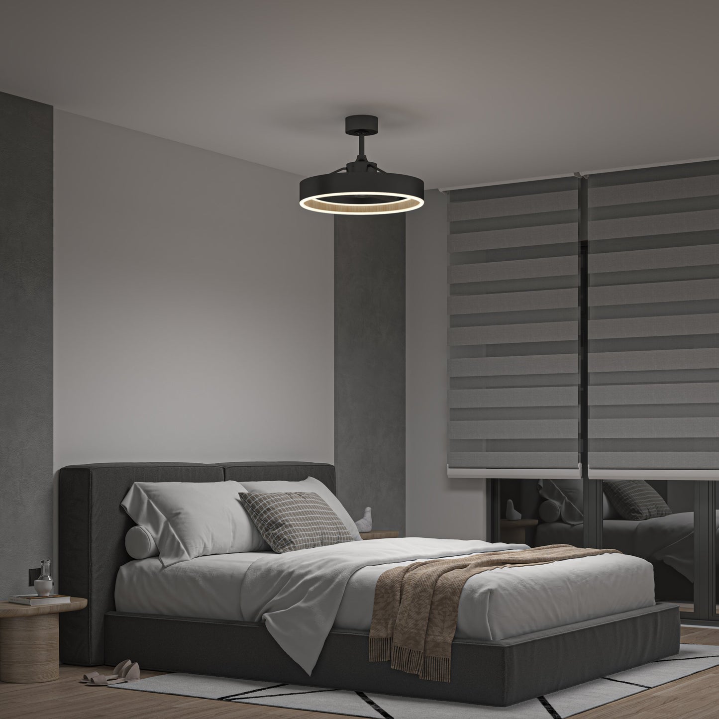 Modern LED Ceiling Fan | 24-Inch with Remote Control & 3 Speed Settings 6