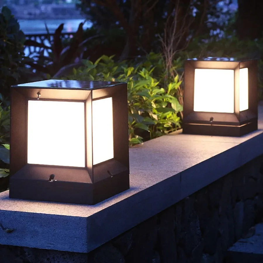 Modern Outdoor Lamp | Sleek Aluminum Cube for Garden Illumination 2