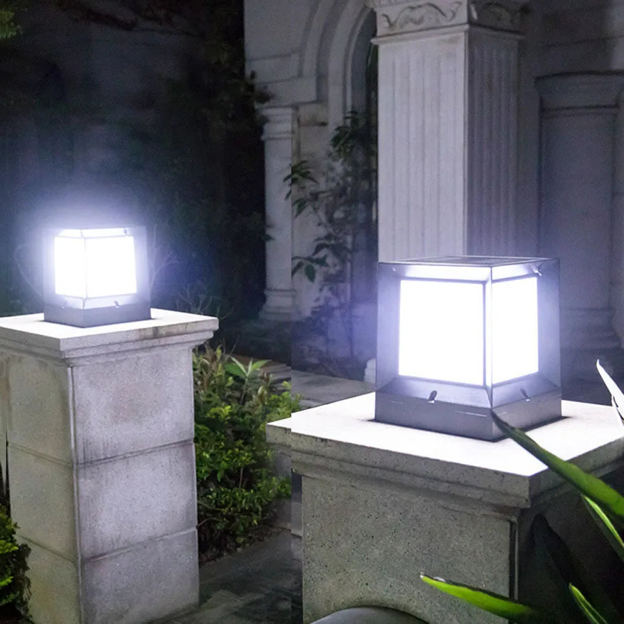 Modern Outdoor Lamp | Sleek Aluminum Cube for Garden Illumination 3