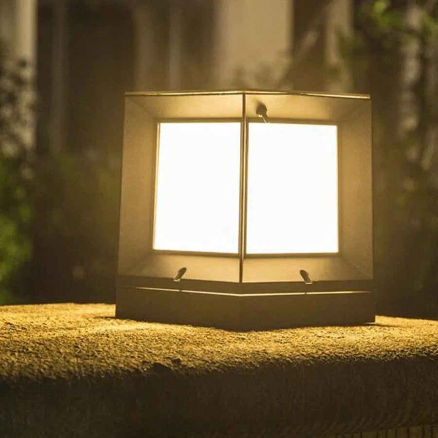 Modern Outdoor Lamp | Sleek Aluminum Cube for Garden Illumination 5