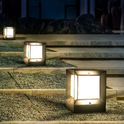 Modern Outdoor Lamp | Sleek Aluminum Cube for Garden Illumination 6