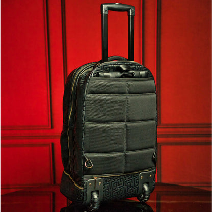 Black Monogram Leather Carry-On Roller Bag