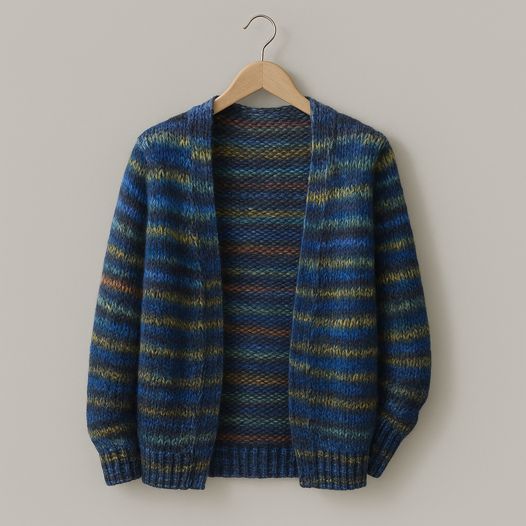 Multicolored Knit Womens Cardigan Sweater – Cozy, Relaxed Fit Layering Piece in Soft Knit Fabric 4