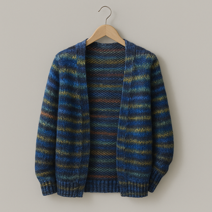 Multicolored Knit Womens Cardigan Sweater – Cozy, Relaxed Fit Layering Piece in Soft Knit Fabric 4