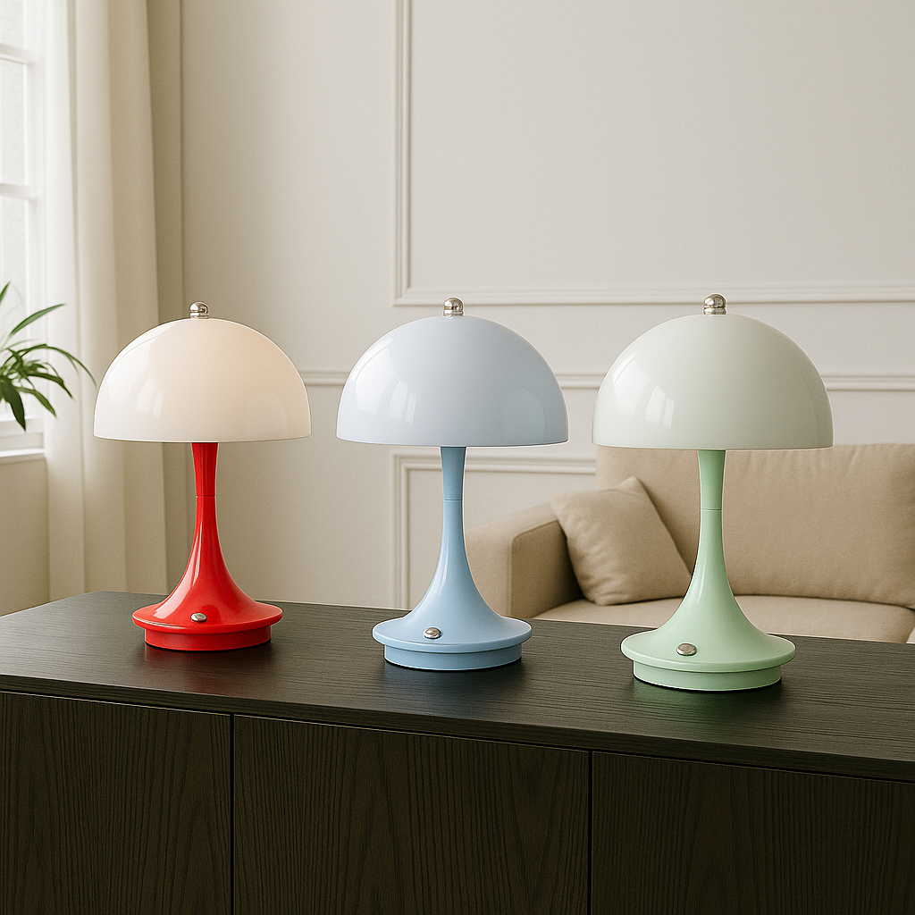 Mushroom Table Lamp | Contemporary Design with Warm LED Glow 1