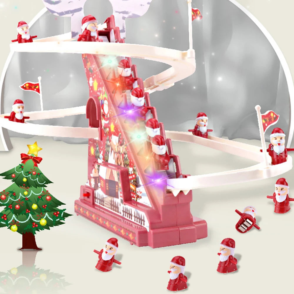 Musical Climbing Ladder Santa Decor | Interactive Holiday Decoration for Festive Cheer 1