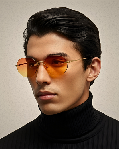 Lunettes de soleil hexagonales sans monture Liam Bruler