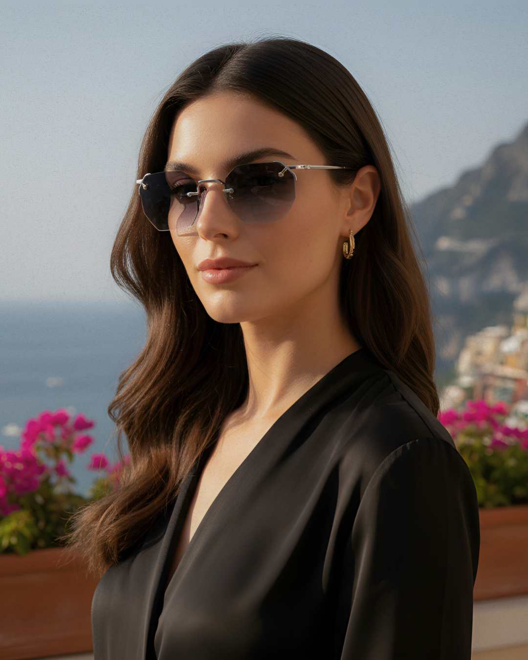 Mykono Metall Sechseck Sonnenbrille