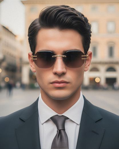 Dore Metall rahmenlose Sonnenbrille