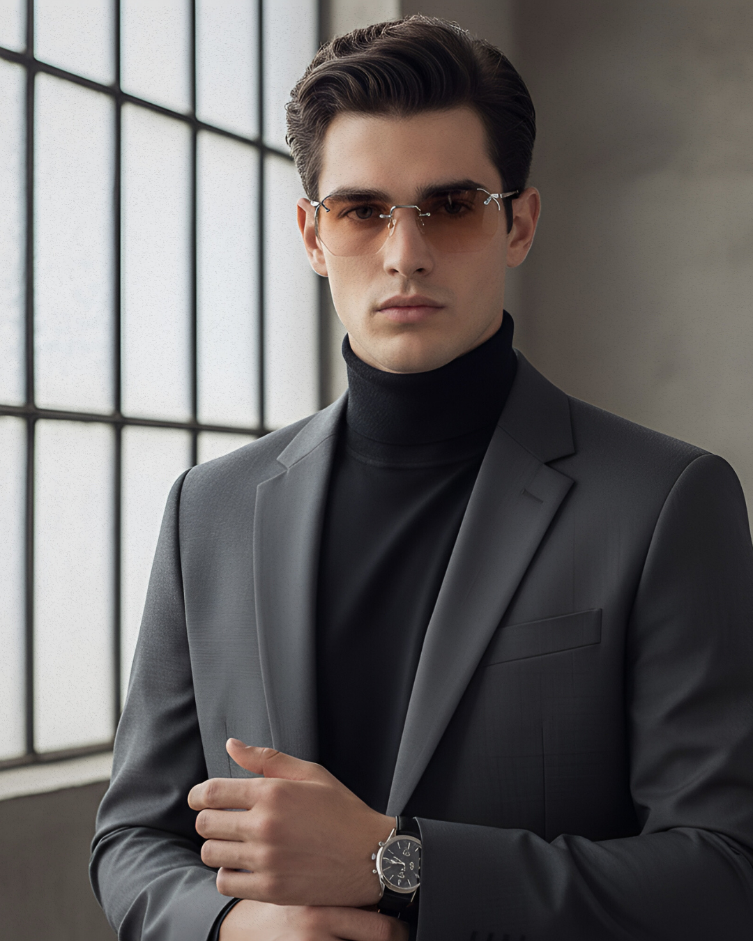 Lunettes de soleil hexagonales en métal Aplos