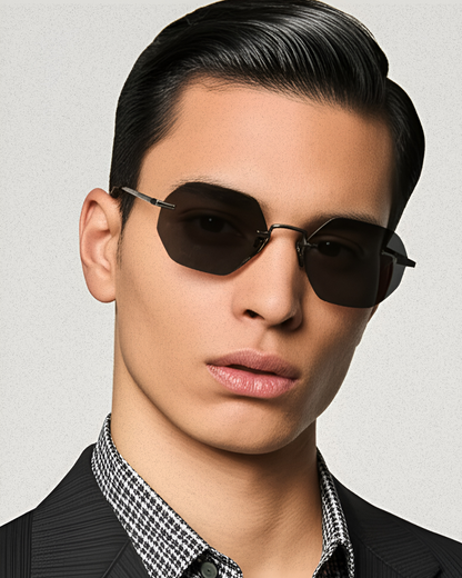 Lunettes de soleil sans monture hexagonales Vonne Daybreaker