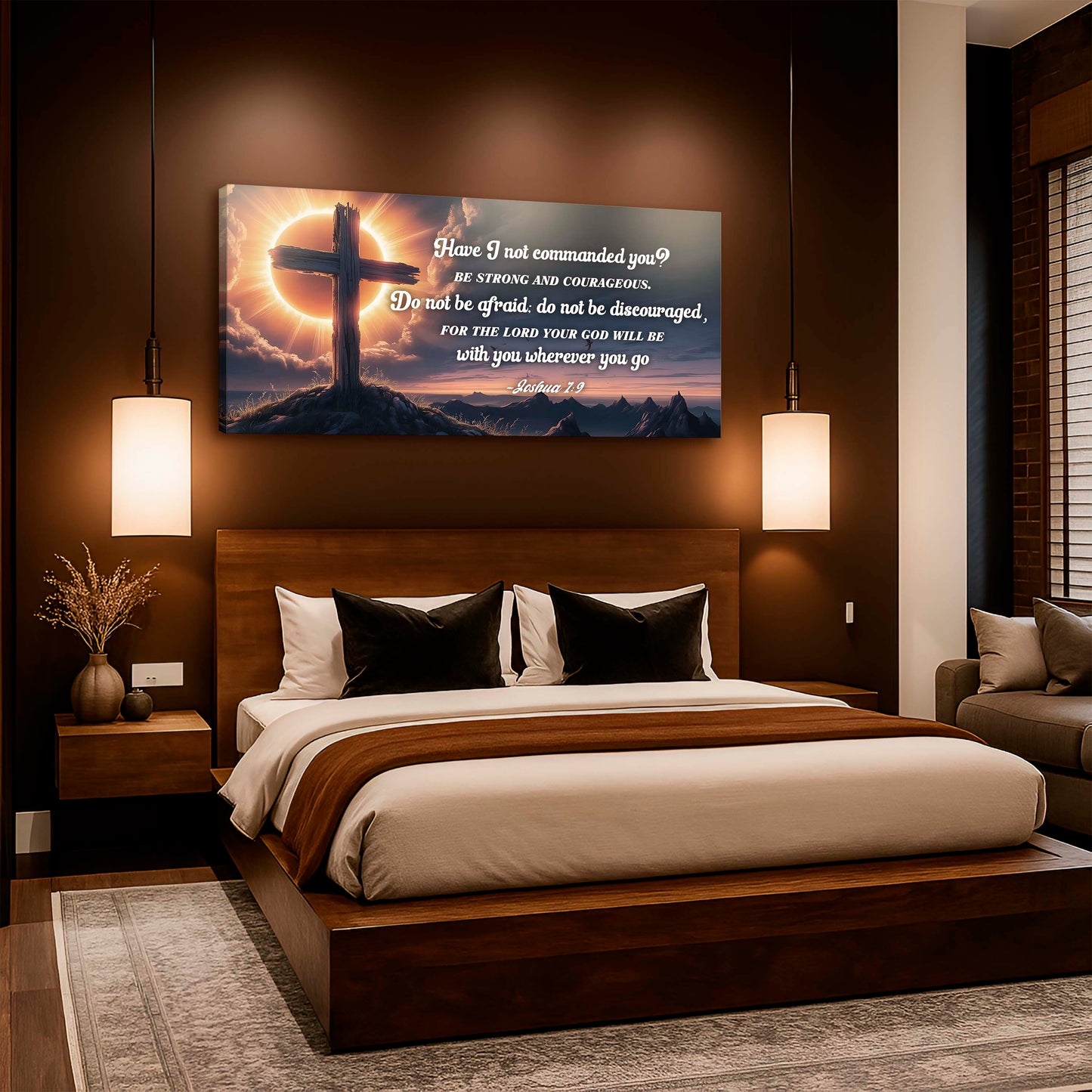 Joshua 1:9 - God Is With You Wherever You Go Faith Sign II