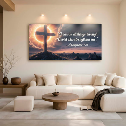 Philippians 4:13 - I Can Do All Things Through Christ Faith Sign