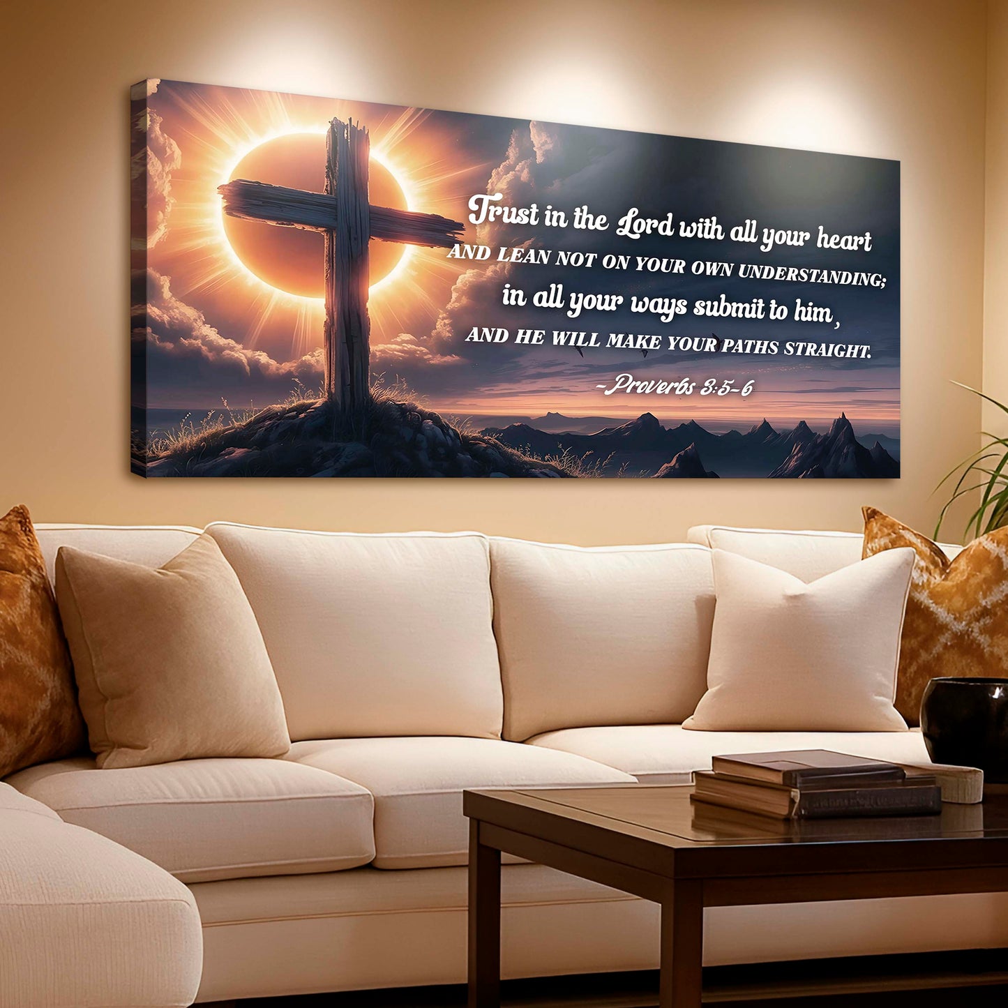 Proverbs 3:5-6 - Trust In The Lord With All Your Heart Faith Sign II