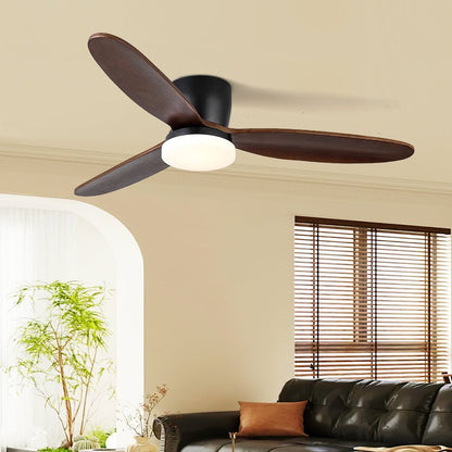 Nocturnus | Elegant Ceiling Fan Light with Ambient LED and Wooden Blades 2