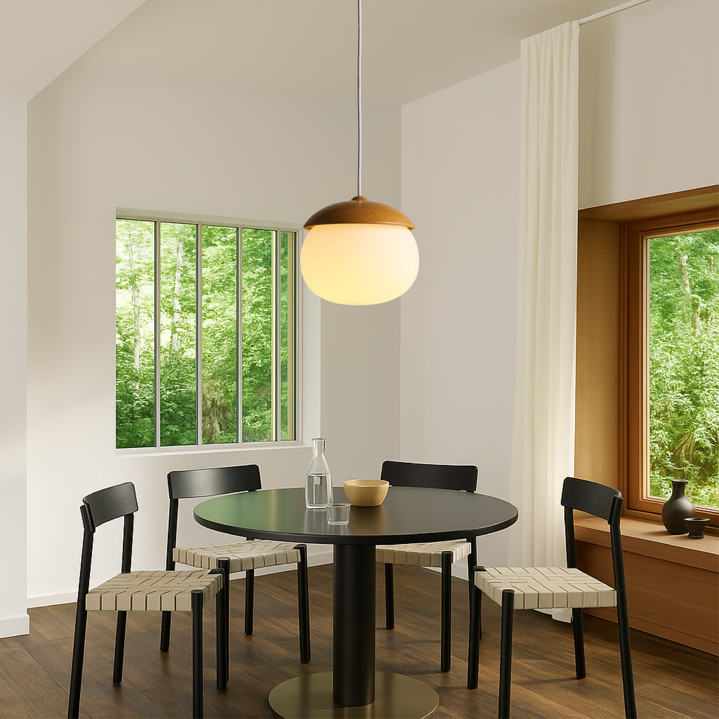 Nordic Wooden Pendant Lamp | Modern Minimalist Design for Dining 2