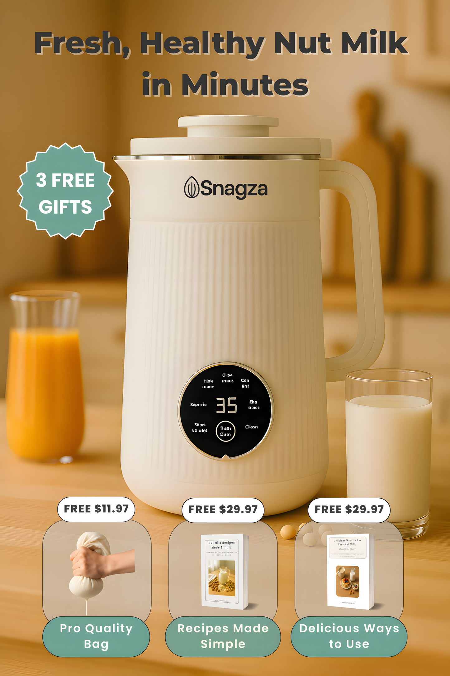 Nut Milk Maker | Quick Plant-Based Milk for Almonds, Oats & More 0