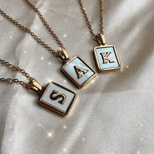 Opal Necklace | Customizable Initial Charm on Delicate Chain 0
