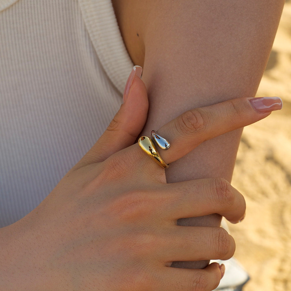 Open-Ended Gold Ring | Hypoallergenic 18k Plated Stainless Steel 1