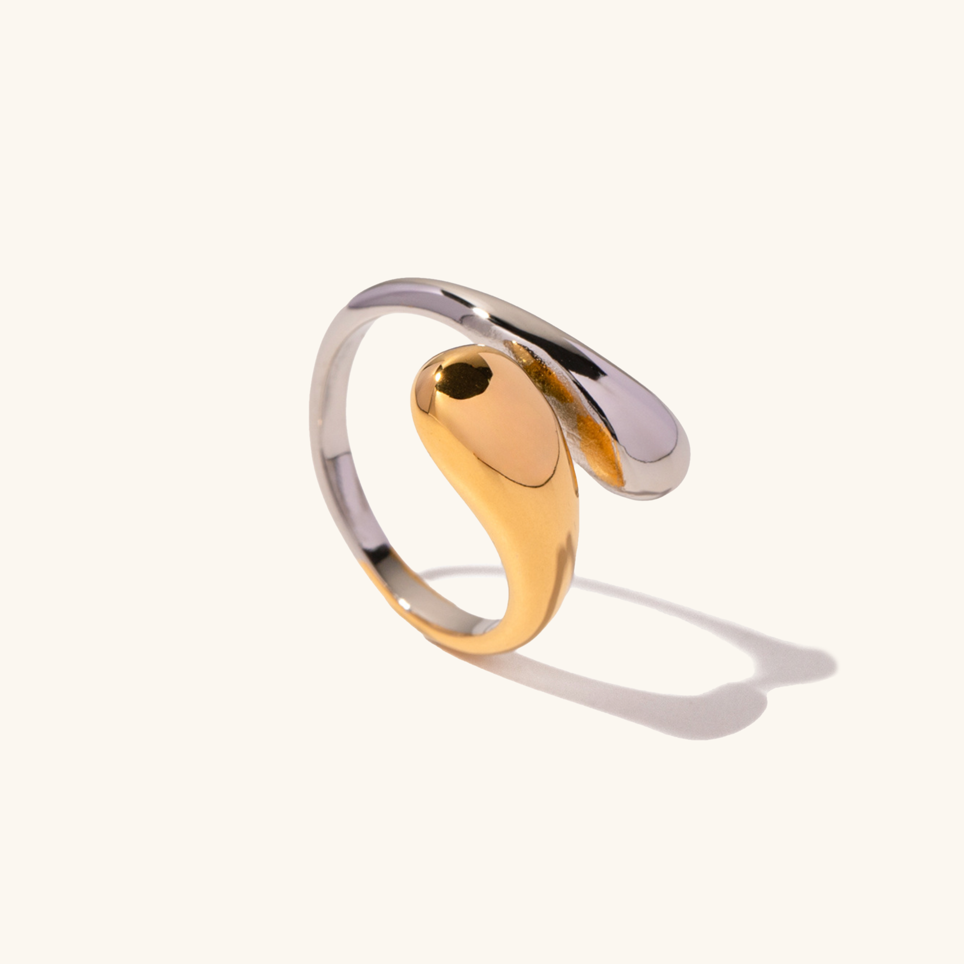 Open-Ended Gold Ring | Hypoallergenic 18k Plated Stainless Steel 3