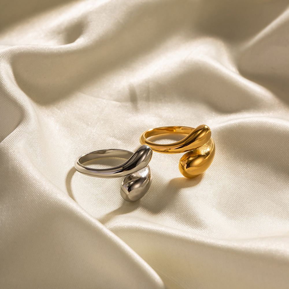 Open-Ended Gold Ring | Hypoallergenic 18k Plated Stainless Steel 4