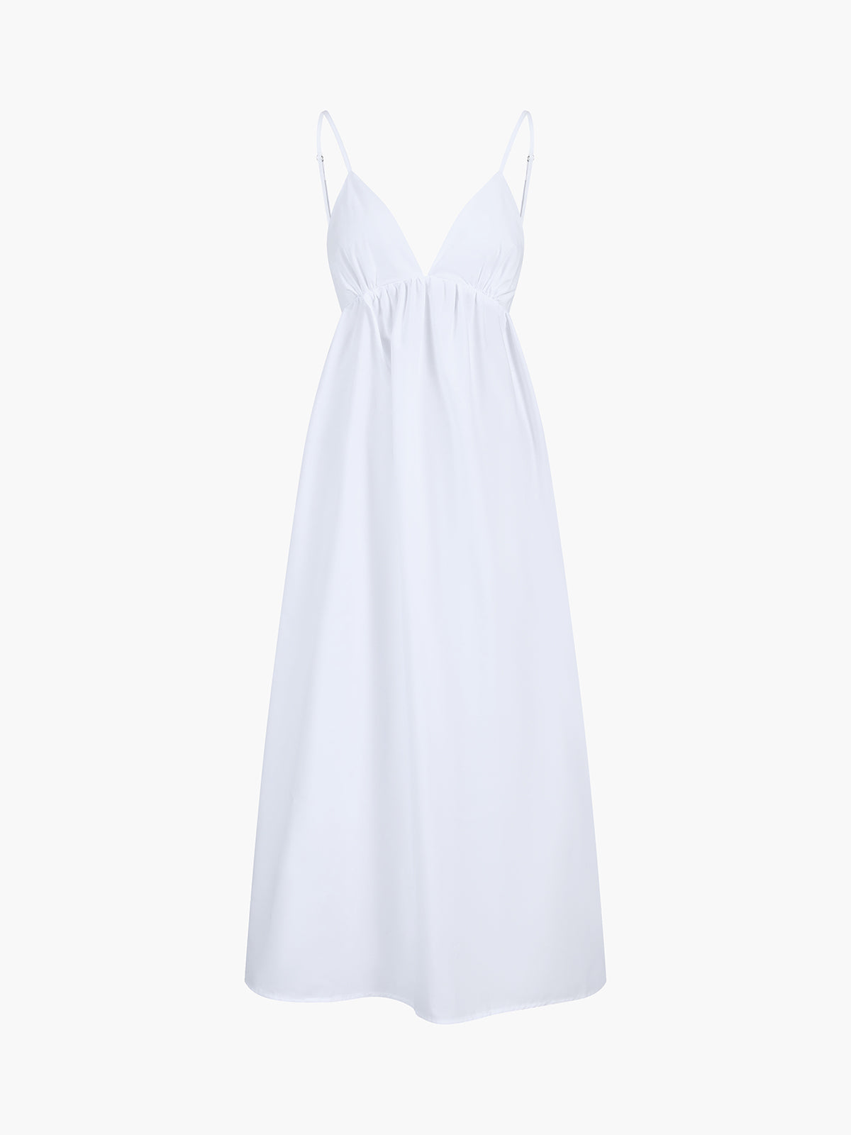 Open Back Maxi Dress | 100% Cotton Sleeveless V-Neck for Coastal Style 4