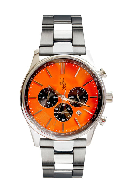 Pomarańczowy i czarny chronograf