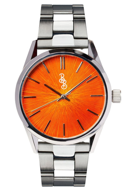 Pomarańczowy zegarek Sunburst