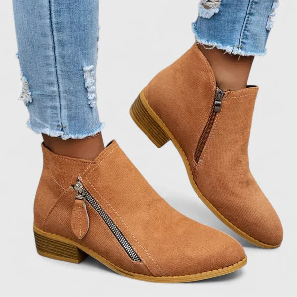 Orthopaedic Black Ankle Boots | Side Zip Fastening for Easy Wear 5
